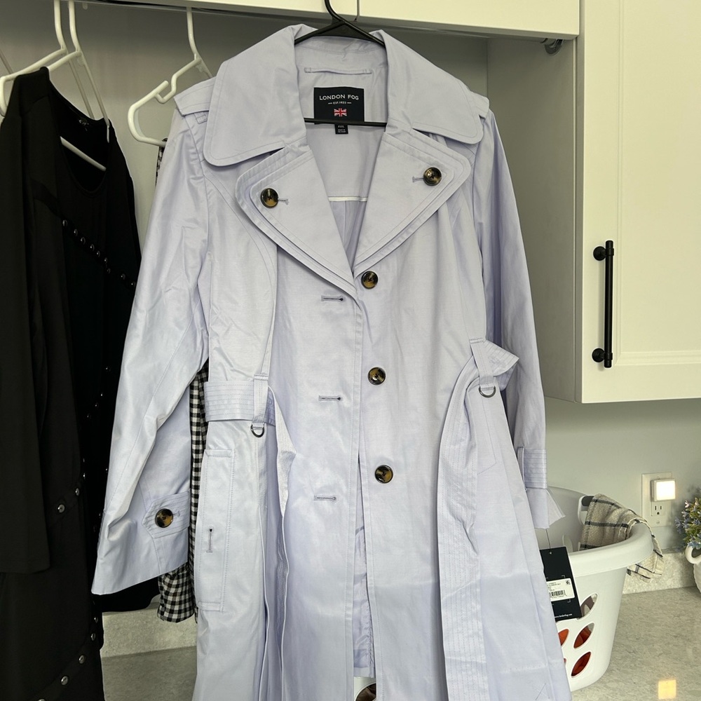 London Fog Women's Lavender Trench Coat